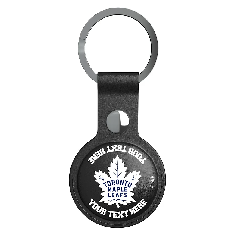 Keyscaper Black Toronto Maple Leafs Personalized AirTag Holder
