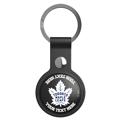 Keyscaper Black Toronto Maple Leafs Personalized AirTag Holder