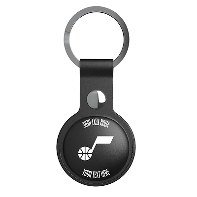 Keyscaper Black Utah Jazz Personalized AirTag Holder