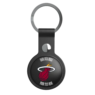 Keyscaper Black Miami Heat Personalized AirTag Holder