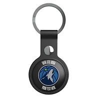 Keyscaper Black Minnesota Timberwolves Personalized AirTag Holder