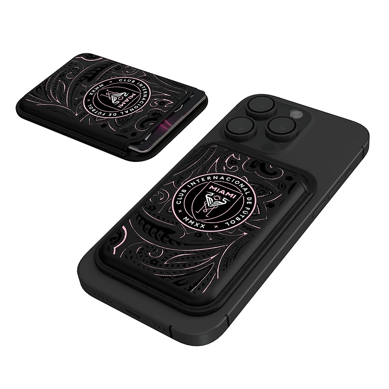 Keyscaper Black Inter Miami CF Magnetic Credit Card Wallet