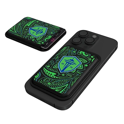 Keyscaper  Black Seattle Sounders FC Magnetic Credit Card Wallet