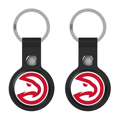 Keyscaper  Black Atlanta Hawks Two-Pack AirTag Holders