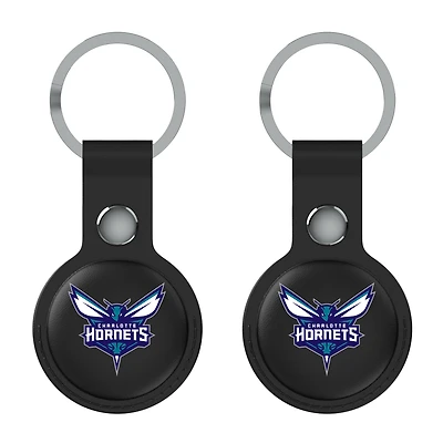 Keyscaper  Black Charlotte Hornets Two-Pack AirTag Holders