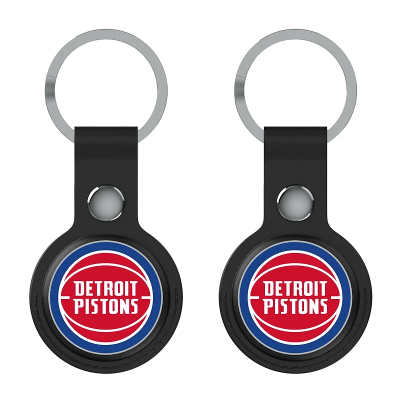 Keyscaper  Black Detroit Pistons Two-Pack AirTag Holders