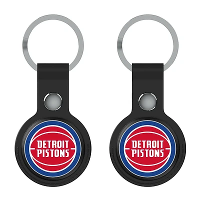 Keyscaper  Black Detroit Pistons Two-Pack AirTag Holders