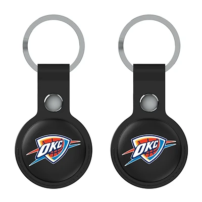 Keyscaper  Black Oklahoma City Thunder Two-Pack AirTag Holders