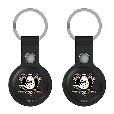 Keyscaper  Black Anaheim Ducks Two-Pack AirTag Holders