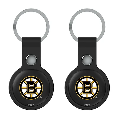 Keyscaper  Black Boston Bruins Two-Pack AirTag Holders