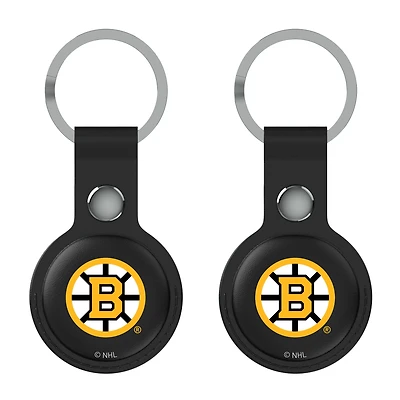 Keyscaper  Black Boston Bruins Two-Pack AirTag Holders