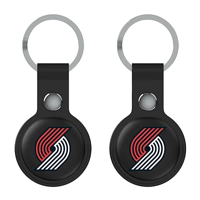 Keyscaper  Black Portland Trail Blazers Two-Pack AirTag Holders
