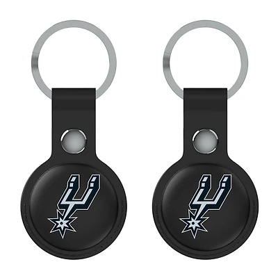 Keyscaper  Black San Antonio Spurs Two-Pack AirTag Holders