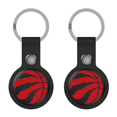 Keyscaper  Black Toronto Raptors Two-Pack AirTag Holders
