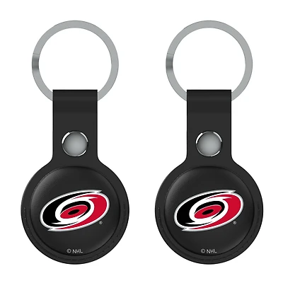 Keyscaper  Black Carolina Hurricanes Two-Pack AirTag Holders