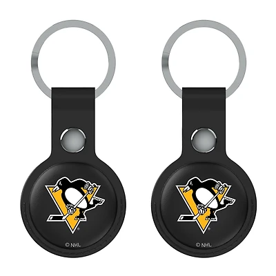 Keyscaper  Black Pittsburgh Penguins Two-Pack AirTag Holders