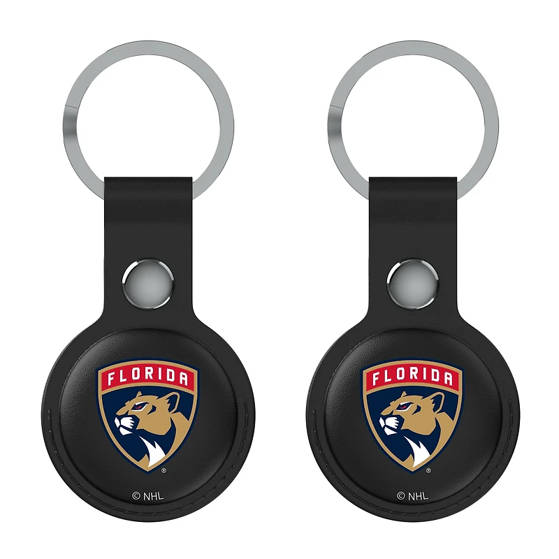 Keyscaper  Black Florida Panthers Two-Pack AirTag Holders