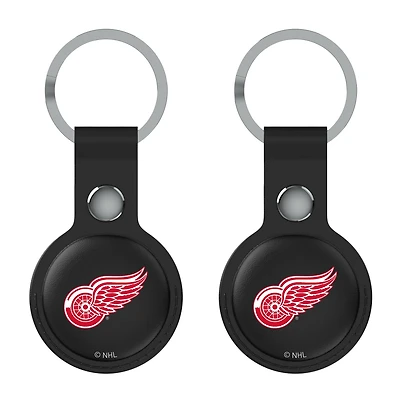 Keyscaper  Black Detroit Red Wings Two-Pack AirTag Holders