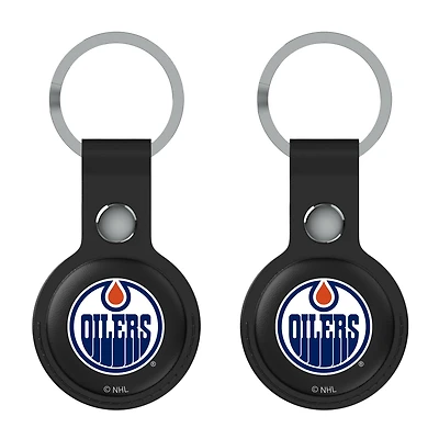 Keyscaper  Black Edmonton Oilers Two-Pack AirTag Holders