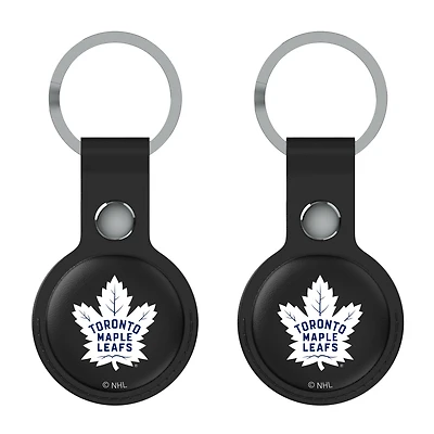 Keyscaper  Black Toronto Maple Leafs Two-Pack AirTag Holders