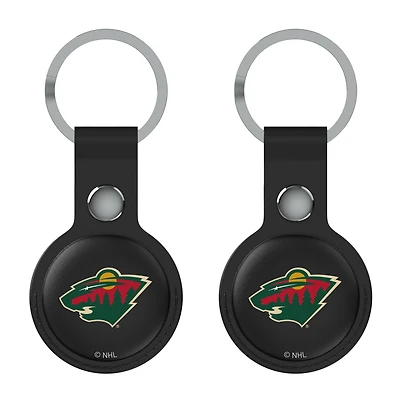 Keyscaper  Black Minnesota Wild Two-Pack AirTag Holders