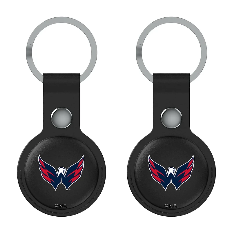 Keyscaper  Black Washington Capitals Two-Pack AirTag Holders