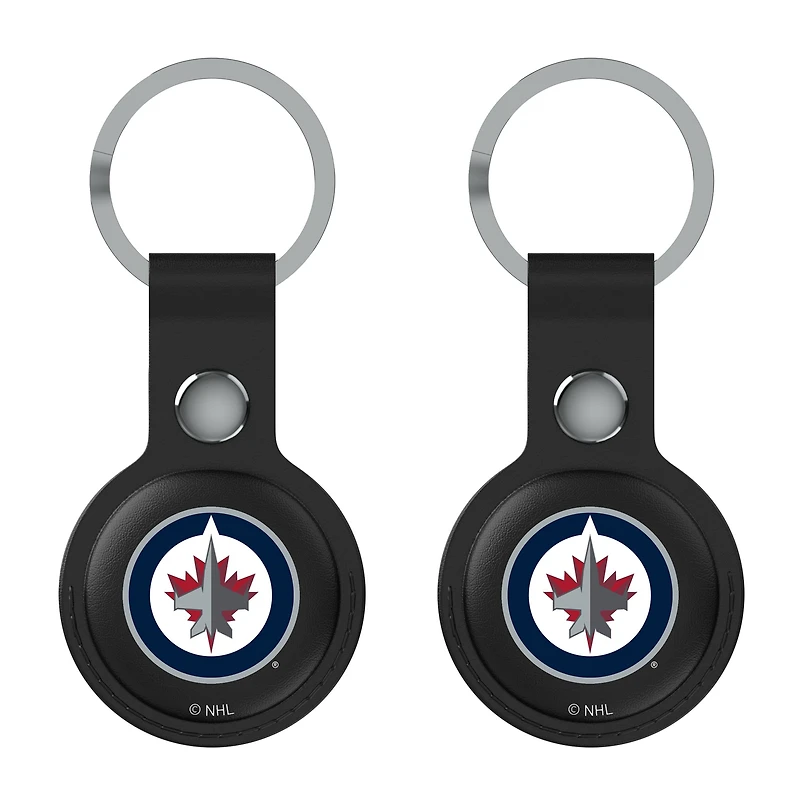 Keyscaper  Black Winnipeg Jets Two-Pack AirTag Holders