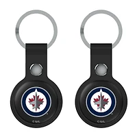 Keyscaper  Black Winnipeg Jets Two-Pack AirTag Holders