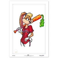 Lola Bunny Atlanta Braves 24" x 36" Looney Tunes Limited Edition Fine Art Print