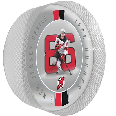 Jack Hughes New Jersey Devils Crystal Ribbon Puck