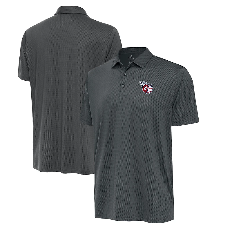 Men's Antigua  Pewter Cleveland Guardians Eclipse Polo