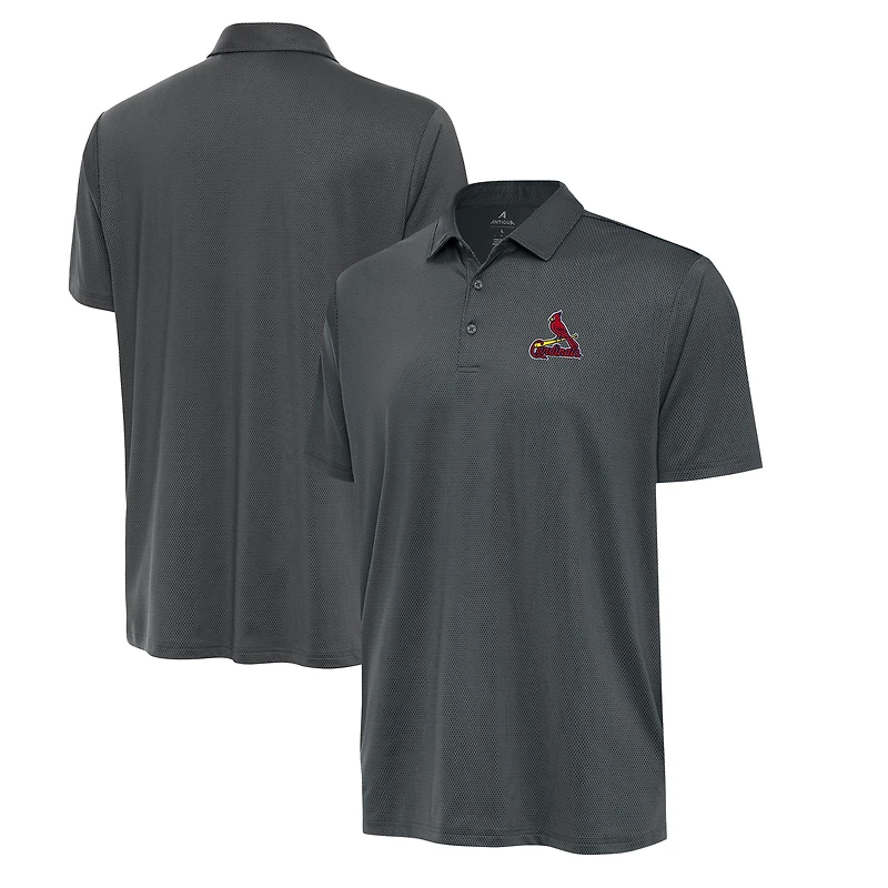 Men's Antigua Pewter St. Louis Cardinals Eclipse Polo