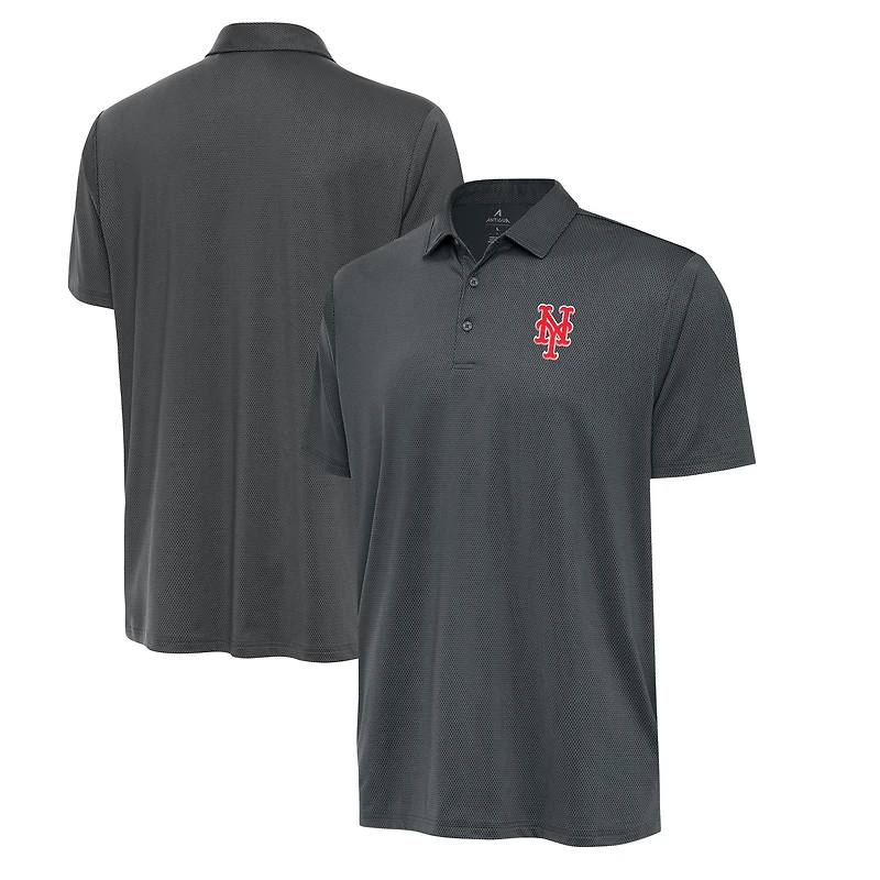 Men's Antigua Pewter New York Mets Eclipse Polo