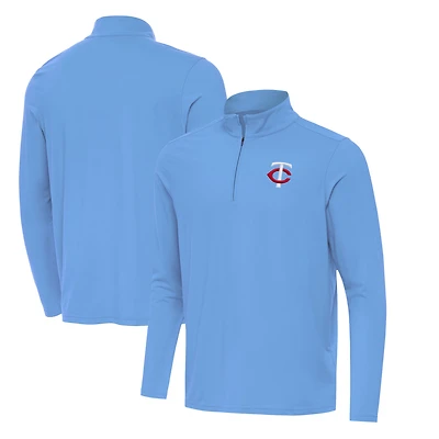 Men's Antigua Powder Blue Minnesota Twins Intent Quarter-Zip Top