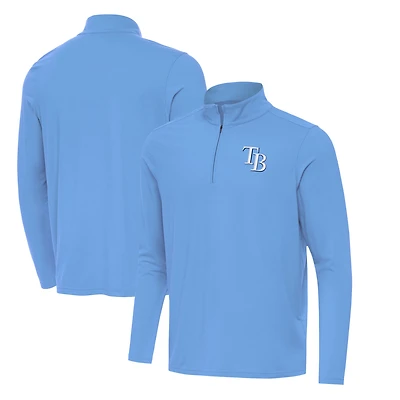 Men's Antigua Powder Blue Tampa Bay Rays Intent Quarter-Zip Top