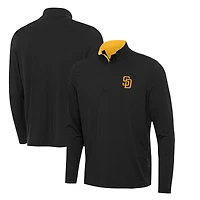 Men's Antigua  Black San Diego Padres Content Quarter-Zip Top
