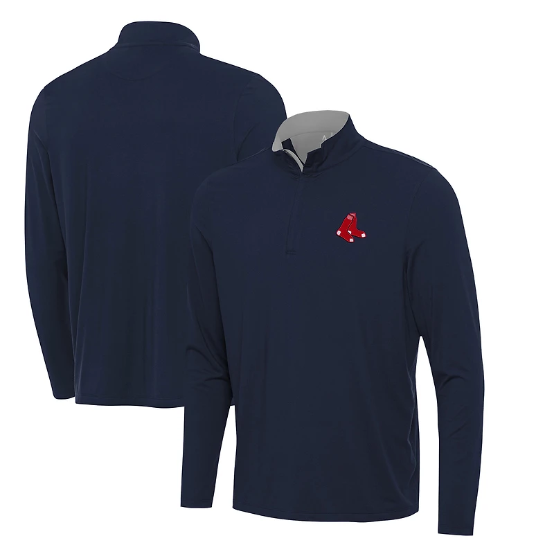 Men's Antigua Navy Boston Red Sox Content Quarter-Zip Top
