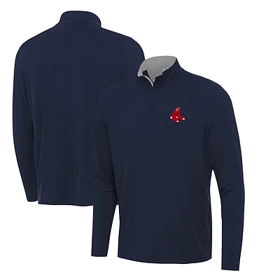 Men's Antigua Navy Boston Red Sox Content Quarter-Zip Top