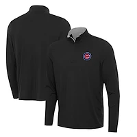 Men's Antigua  Black Chicago Cubs Content Quarter-Zip Top