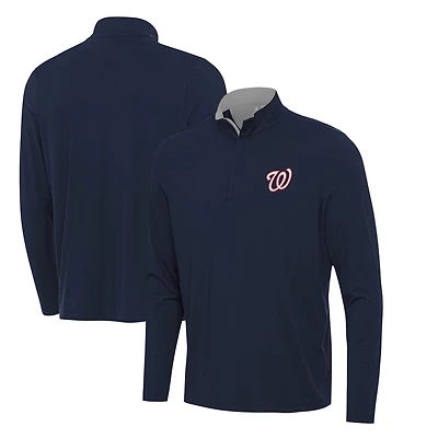 Men's Antigua Navy Washington Nationals Content Quarter-Zip Top