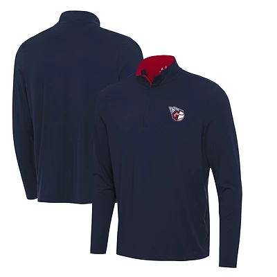 Men's Antigua Navy Cleveland Guardians Content Quarter-Zip Top