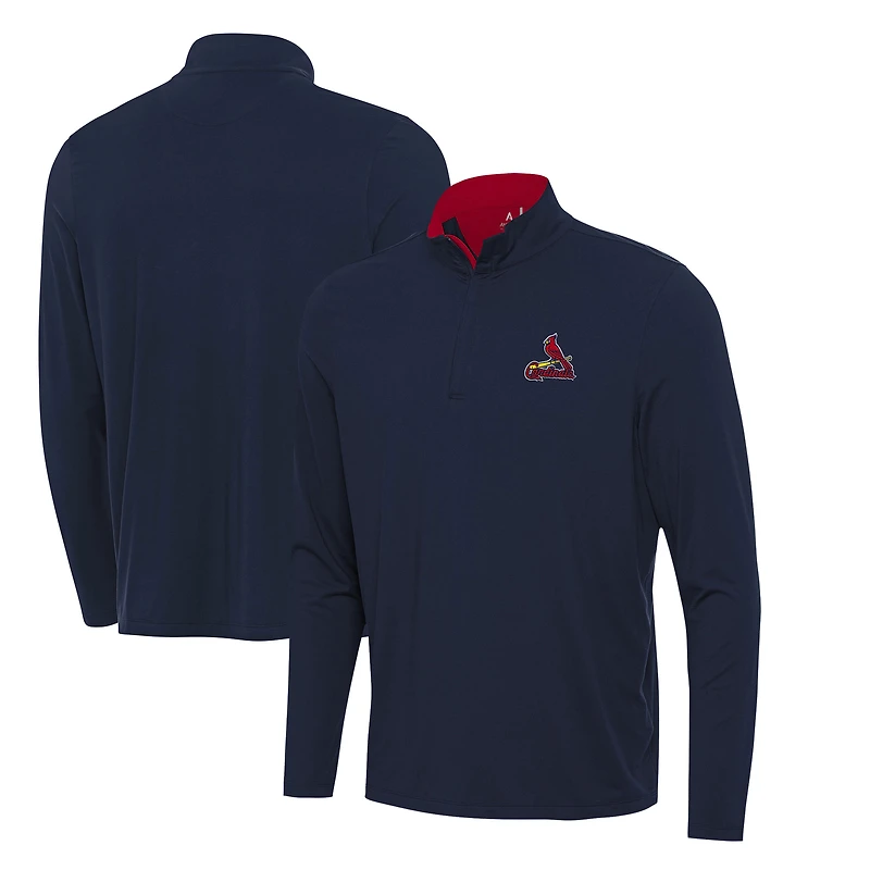 Men's Antigua Navy St. Louis Cardinals Content Quarter-Zip Top
