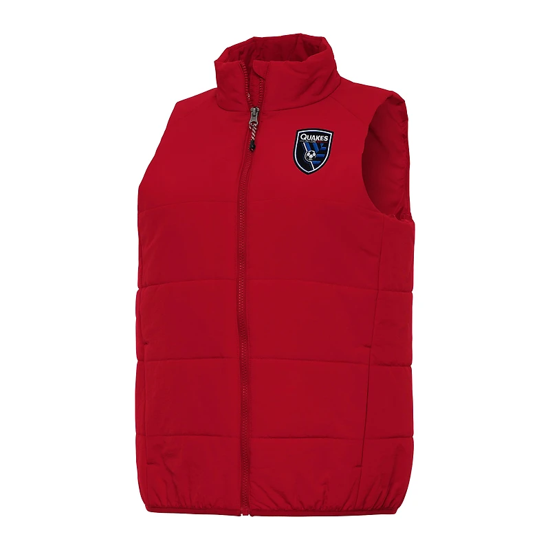 Women's Antigua  Red San Jose Earthquakes Experience Full-Zip Vest