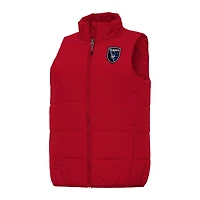 Women's Antigua  Red San Jose Earthquakes Experience Full-Zip Vest