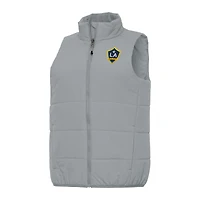Women's Antigua  Gray LA Galaxy Experience Full-Zip Vest