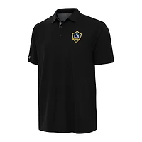 Men's Antigua Black LA Galaxy Era Polo