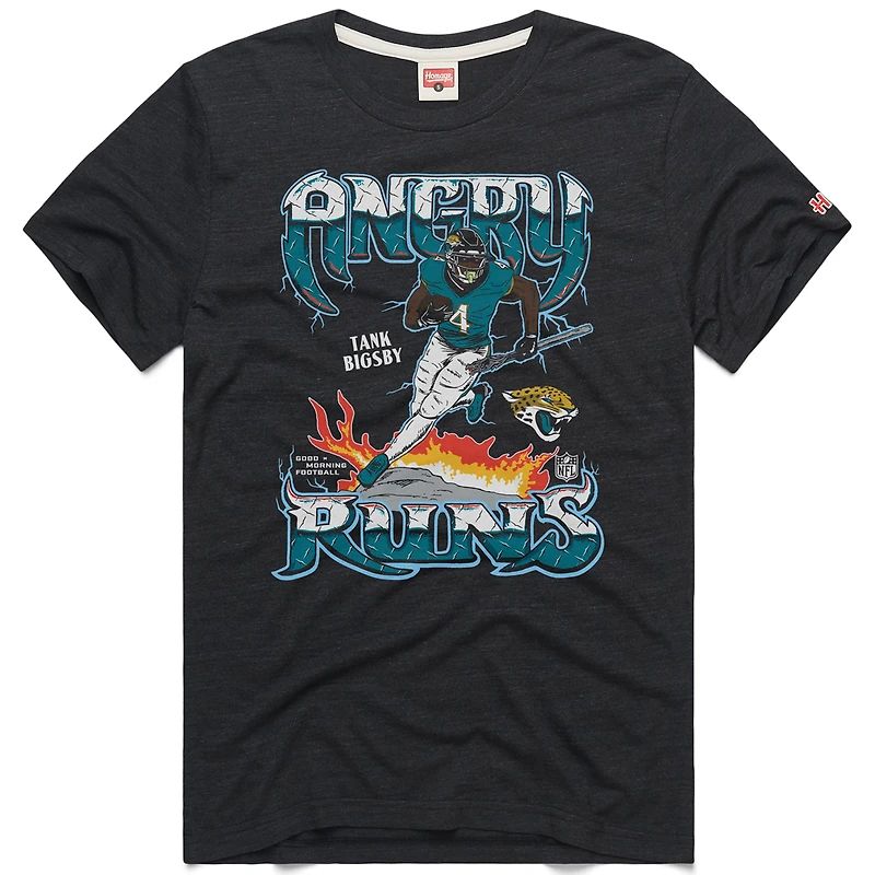Unisex Homage Tank Bigsby Charcoal Jacksonville Jaguars Angry Runs Player Graphic Tri-Blend T-Shirt