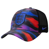 Unisex Nike Black England National Team Rise Printed Trucker Adjustable Hat