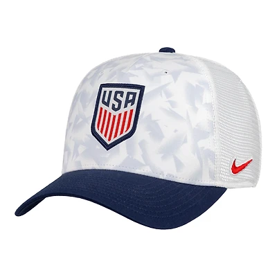 Unisex Nike White USMNT Rise Printed Trucker Adjustable Hat