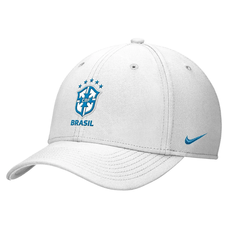 Men's Nike White Brazil National Team Rise Swoosh Performance Flex Hat